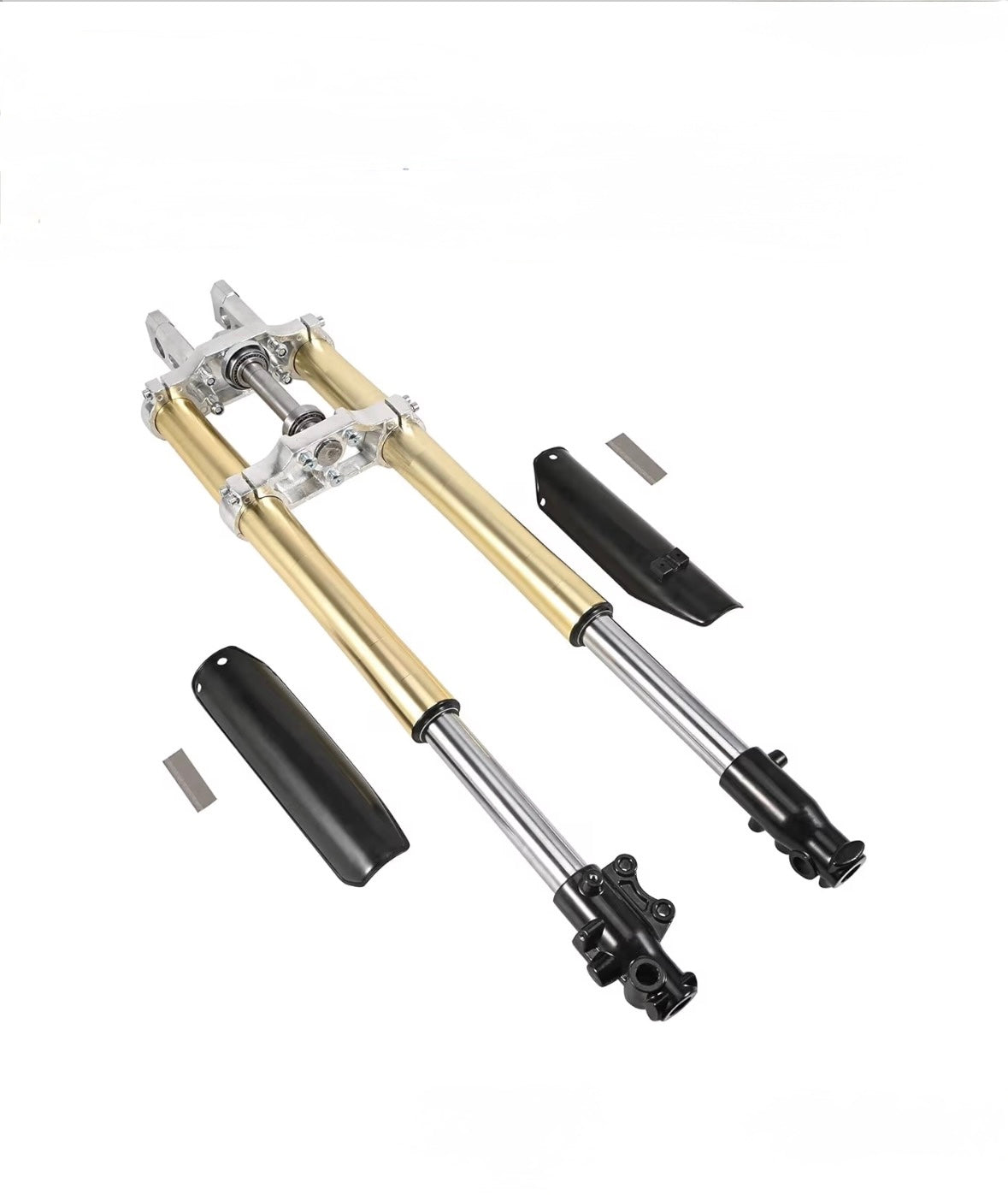 Upgraded tuttio forks with chrome triple clamps and chrome bar mounts