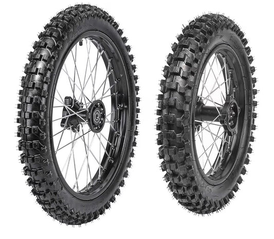 14 17 in dirt tires with rims and tires